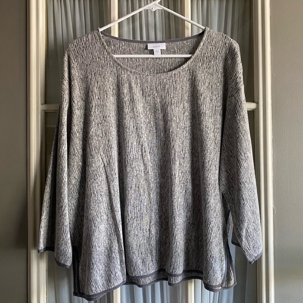 Pure Jill linen blend textured top